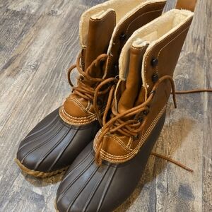 Brown and Tan Duck Boots
